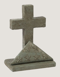 STATUE FLAG & CROSS