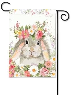 GARDEN FLAG HELLO BUNNY