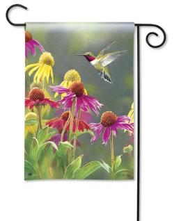 GARDEN FLAG HUMMINGBIRD HEAVEN