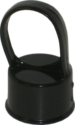 CAP LOOP BLK AL 1-5/8X1-3/8"