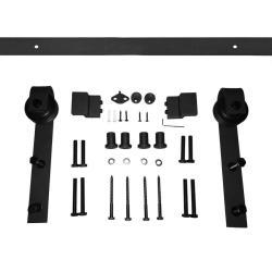 KIT HDWR BARN DOOR 6'BLK BNTRLLR